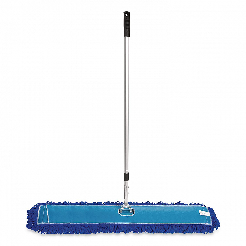 All-In-One Microfiber Dust Mop Set with Telescopic Handle, 48 x 5, Blue Microfiber Head, 40" to 72" Silver Aluminum Handle (GRI17448T)