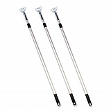 72" Aluminum Telescopic Dust Mop Handle, 1" dia x 42" to 72", Silver, 3/Pack (GRI1813PK)