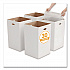 30 Gallon Corrugated Cardboard Trash Can and Recycling Container, White, 4/Carton (GRI52030G4)