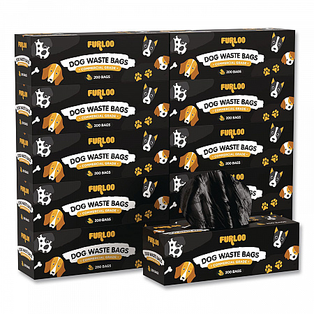 Commercial Grade Dog Waste Station Refill Bags, Open-Face, 8