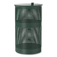 13 Gallon Heavy-Duty Outdoor Pet Waste Trash Can with Lid, Top Door, Green (FLO1TG)
