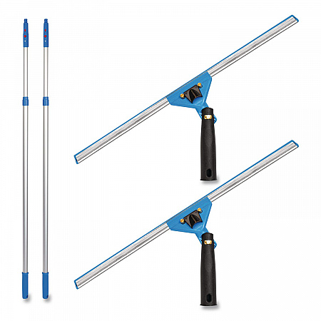 Pro Window Washing Kit with Swivel Squeegee and 6 ft Telescopic Pole, 18