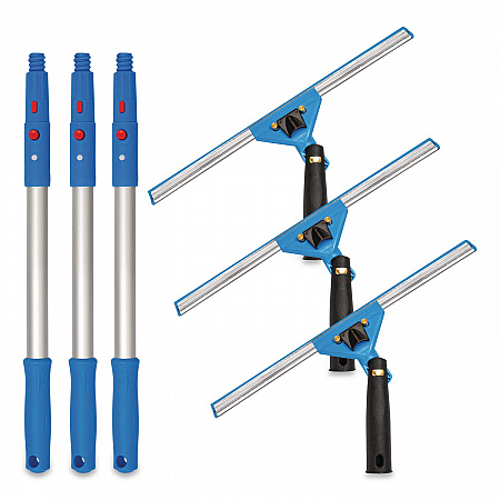 Pro Window Washing Kit with Swivel Window Squeegee and 20