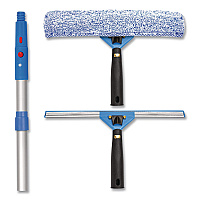 Pro Window Washing Kit with Squeegee, Washer and 6 ft Telescopic Pole, 14" Wide (GRI1376F14)