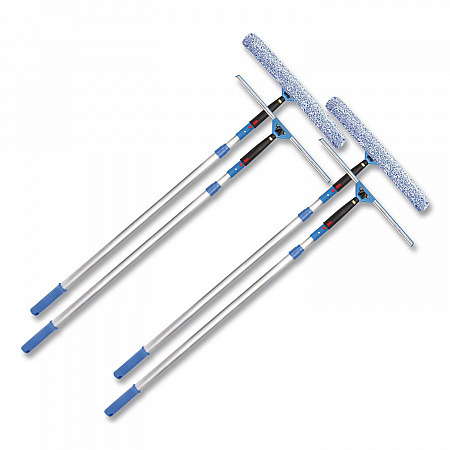 Pro Window Washing Kit with Squeegee, Washer and 6 ft Telescopic Pole, 18