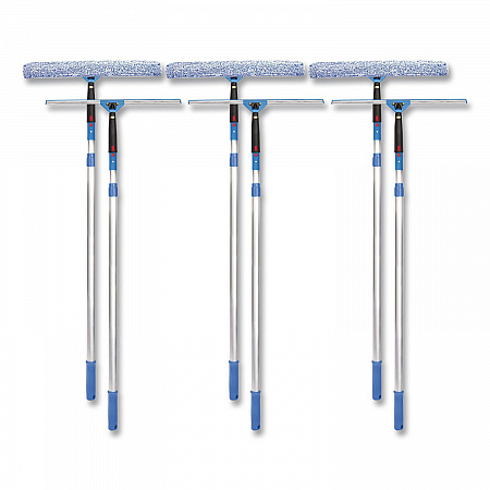 Pro Window Washing Kit with Squeegee, Washer and 6 ft Telescopic Pole, 18