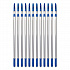 6 ft Telescopic Aluminum Extension Pole with Click/Lock Adapter Cone, 3.5 ft to 6 ft, Blue/Silver, 12/Carton (GRI1066F12PK)