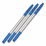 20" Aluminum Pole with Click/Lock Adapter Cone, Blue/Silver, 3/Pack (GRI1073PK)