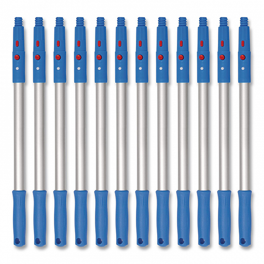 20" Aluminum Pole with Click/Lock Adapter Cone, Blue/Silver, 12/Pack (GRI10712PK)