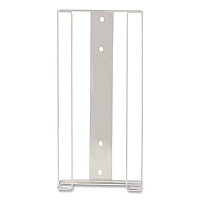 Wire Wall-Mount Glove Box Holder, 4-Box, Horizontal, Stainless Steel, White, 11 x 4 x 22 (BHQH004060)