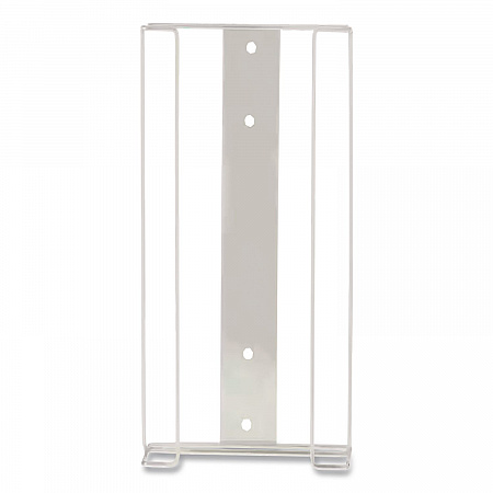Wire Wall-Mount Glove Box Holder, 4-Box, Horizontal, Stainless Steel, White, 11 x 4 x 22 (BHQH004060)