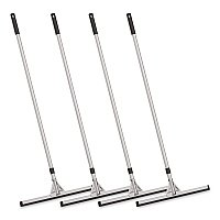 Double Neoprene Foam Floor Squeegee with 72" Aluminum Telescopic Handle, 22" Wide Blade, 4/Kit (GRI152T4PK)