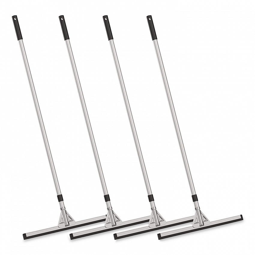 Double Neoprene Foam Floor Squeegee with 72" Aluminum Telescopic Handle, 22" Wide Blade, 4/Kit (GRI152T4PK)