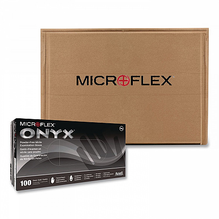 MICROFLEX Onyx N64 Exam Gloves, Powder-Free, AQL 1.5, 2X-Large (Size 10), 3.5 mil Thick, 9.6