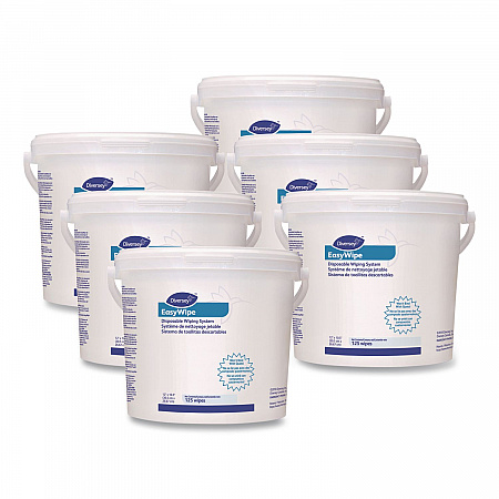 Easywipe Disposable Wiping Refill, White, 125/Tub, 6 Tub/Carton (5831874)