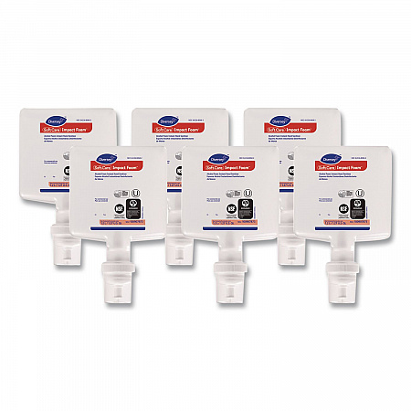 Soft Care Impact Foam Hand Sanitizer for IntelliCare Dispensers, 1,200 mL Cartridge, Alcohol Scent, 6/Carton (100907873)