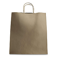 Huntington Paper Shopping Bag, Rope Handles, Large Size, 13.4 x 9.3 x 15.9, Kraft, 200/Carton (FPSB130)
