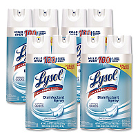 Disinfectant Spray, Crisp Linen Scent, 19 oz Aerosol Spray, 2/Pack, 4 Packs/Carton (99608CT)