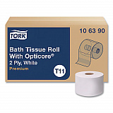 Premium Bath Tissue Roll with OptiCore, Septic Safe, 2-Ply, White, 800 Sheets/Roll, 36 Rolls/Carton (106390)