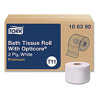 Premium Bath Tissue Roll with OptiCore, Septic Safe, 2-Ply, White, 800 Sheets/Roll, 36 Rolls/Carton (106390)