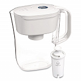 Small 6-Cup Water Filter Pitcher with 1 Standard Filter, Denali, White, 2/Carton (36089)