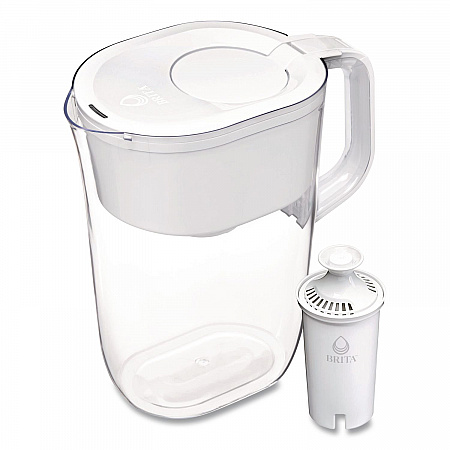 Tahoe Water Pitcher with Standard Filter, 10 Cups, Clear, 2/Carton (50684CT)