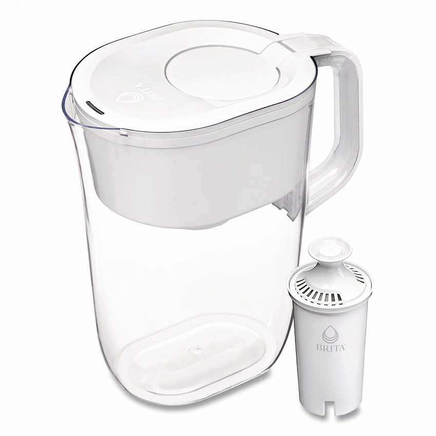 Tahoe Water Pitcher with Standard Filter, 10 Cups, Clear, 2/Carton (50684CT)