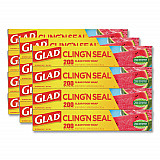 Cling'N Seal Plastic Food Wrap, 200 sq ft, 12 Rolls/Carton (00020CT)