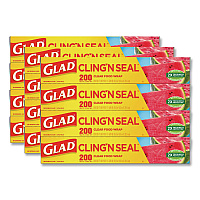 Cling'N Seal Plastic Food Wrap, 200 sq ft, 12 Rolls/Carton (00020CT)