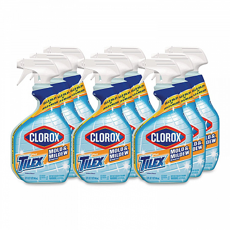 Plus Tilex Mold and Mildew Remover with Bleach, Unscented, 32 oz Spray Bottle, 9/Carton (01234)