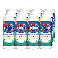 Disinfecting Wipes, Bleach Free Cleaning Wipes, 1-Ply, 7 x 8, Fresh Scent, White, 35/Canister, 12 Canisters/Carton (01593CT)