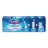 ToiletWand Disposable Toilet Cleaning System: Handle, Caddy and Refills, White (03191)