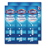 ToiletWand Disposable Toilet Cleaning System: Handle, Caddy and Refills, White, 6/Carton (03191CT)