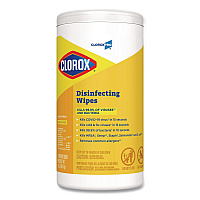 CloroxPro Disinfecting Wipes, 1-Ply, 7 x 8, Lemon Fresh, White, 75/Canister (15948EA)