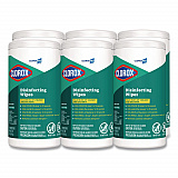 CloroxPro Disinfecting Wipes, 1-Ply, Fresh Scent, 7 x 8, White, 75/Canister, 6 Canisters/Carton (15949CT)