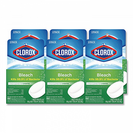 Ultra Clean Toilet Tablets Bleach, 3.5 oz Tablet, 2/Pack, 6 Packs/Carton (30024CT)