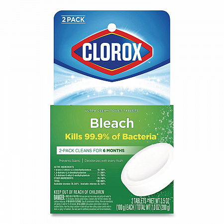 Ultra Clean Toilet Tablets Bleach, 3.5 oz Tablet, 2/Pack (30024PK)