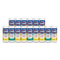 Disinfecting Wipes, Cleaning Wipes, 1-Ply, 7 x 8, Fresh Scent/Citrus Blend, 35/Canister, 3/Pack, 5 Packs/Carton (30112CT)