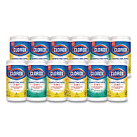 Disinfecting Wipes, Bleach Free Cleaning Wipes, 1-Ply, 7 x 8, Fresh Scent/Citrus Blend, White, 75/Canister, 3/Pack, 4/Carton (30208)