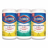 Disinfecting Wipes, Value Pack, Bleach Free Cleaning Wipes, 1-Ply, 7x8, Fresh Scent/Citrus Blend, White, 75/Canister, 3/Pack (30208PK)