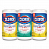 Disinfecting Wipes, Value Pack, Bleach Free Cleaning Wipes, 1-Ply, 7x8, Fresh Scent/Citrus Blend, White, 75/Canister, 3/Pack (30208PK)