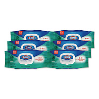Disinfecting Cleaning Wipes, Flex Pack, 1-Ply, 8 x 7, Fresh Scent, White, 75 Towels/Box, 6 Boxes/Carton (31430)