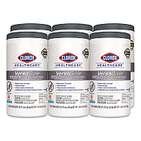 VersaSure Cleaner Disinfectant Wipes, 1-Ply, 6.75 x 8, Fragranced, White, 85/Canister, 6 Canisters/Carton (31757)