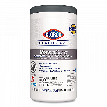 VersaSure Cleaner Disinfectant Wipes, 1-Ply, 6.75 x 8, Original Scent, White, 85 Towels/Can (31757EA)