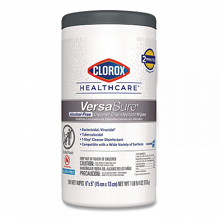 VersaSure Cleaner Disinfectant Wipes, 1-Ply, 6 x 5, Fragranced, White, 150 Towels/Canister (31758EA)