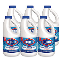 Concentrated Regular Disinfecting Bleach, Unscented, 43 oz Bottle, 6/Carton (32260)