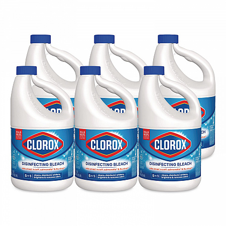 Concentrated Regular Disinfecting Bleach, Unscented, 81 oz Bottle, 6/Carton (32263)