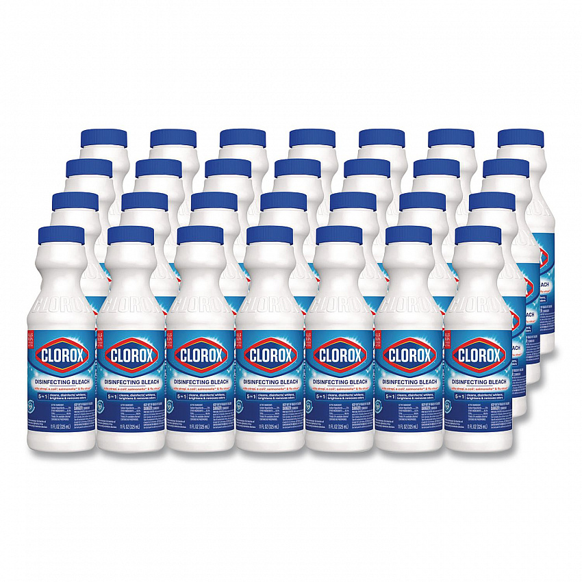 Concentrated Regular Disinfecting Bleach, Unscented, 11 oz Bottle, 28/Carton (32436CT)