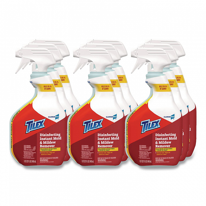CloroxPro Disinfecting Instant Mold and Mildew Remover, Unscented, 32 oz Smart Tube Spray, 9/Carton (35600CT)