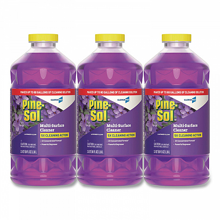 CloroxPro Multi-Surface Cleaner Concentrated, Lavender Clean Scent, 80 oz Bottle, 3/Carton (60608CT)